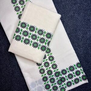 Floral print set mund Green