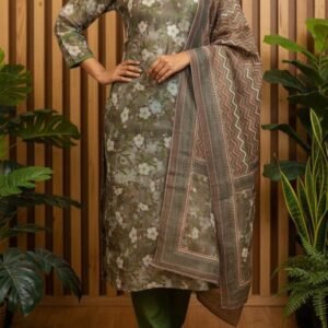 3-Piece Tissue -Silk Suit Set with Tissue Dupatta