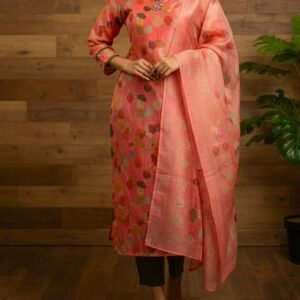 3-Piece Tissue -Silk Suit Set with Tissue Dupatta