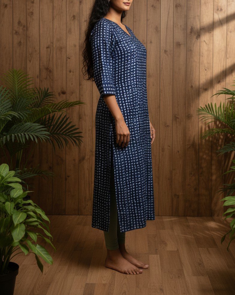 Rayon Kurti -Slitted with lining - Image 2