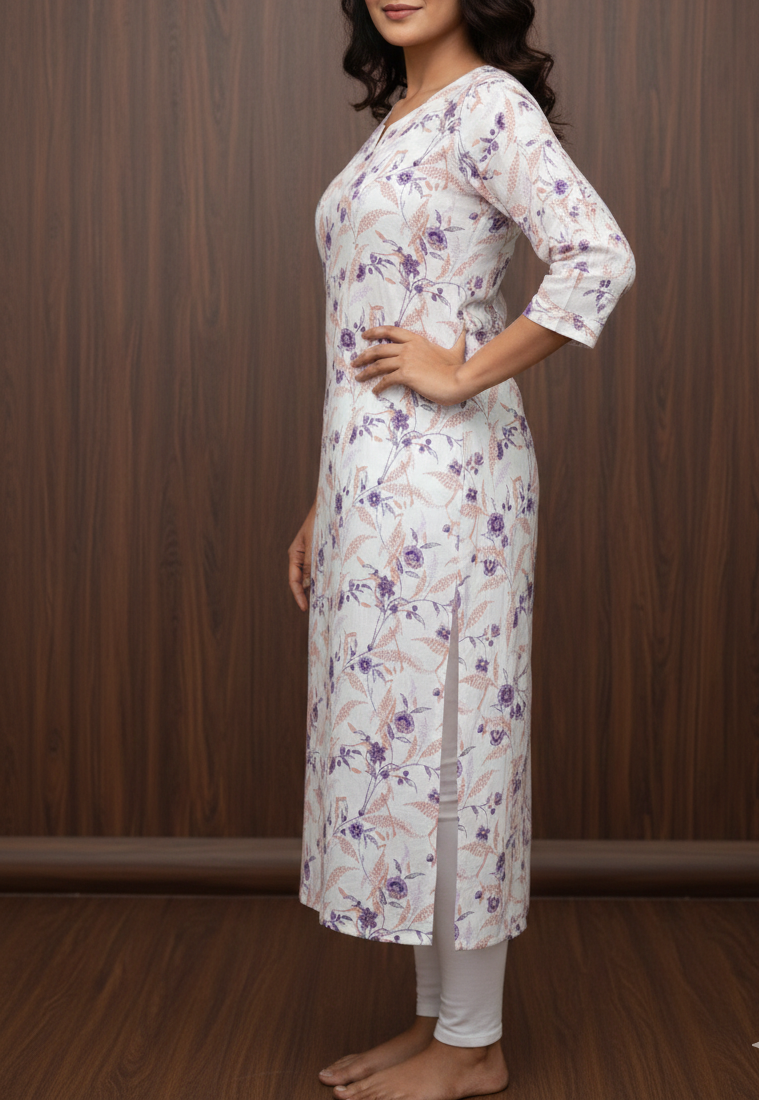 Cotton Kurti -Slitted and lining - Image 2