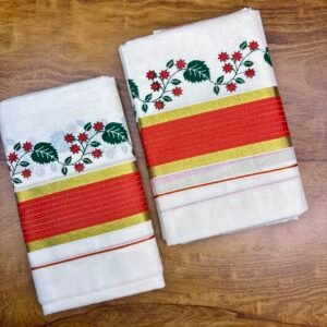 Floral Printed Kottaram Set Mund 2.80 (code1449)