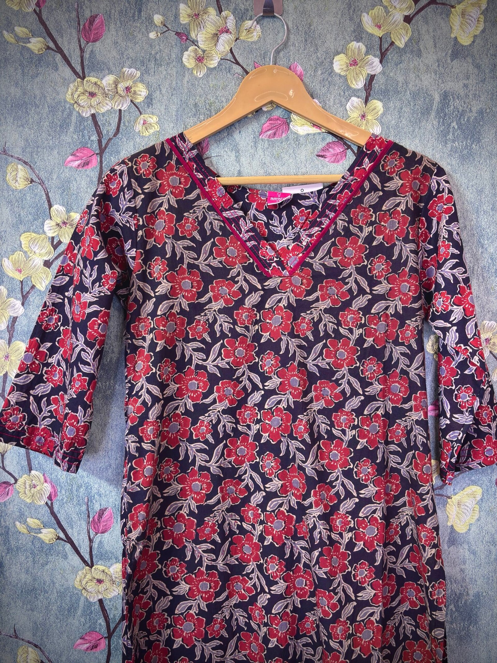 Cotton Kurti -Slitted and lining SFS003 S - Image 3