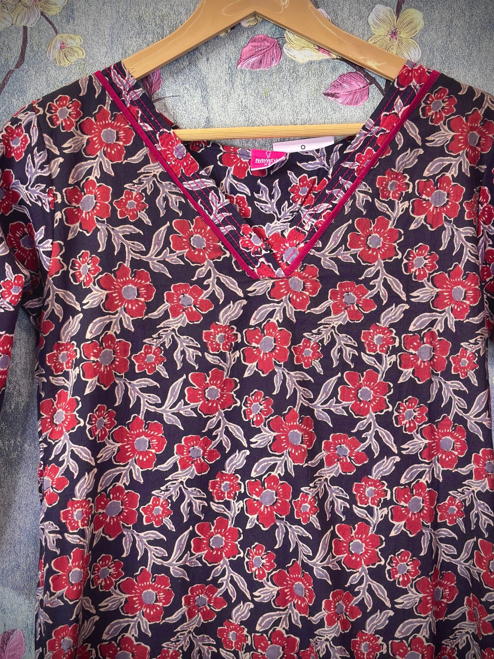 Cotton Kurti -Slitted and lining SFS003 S - Image 2