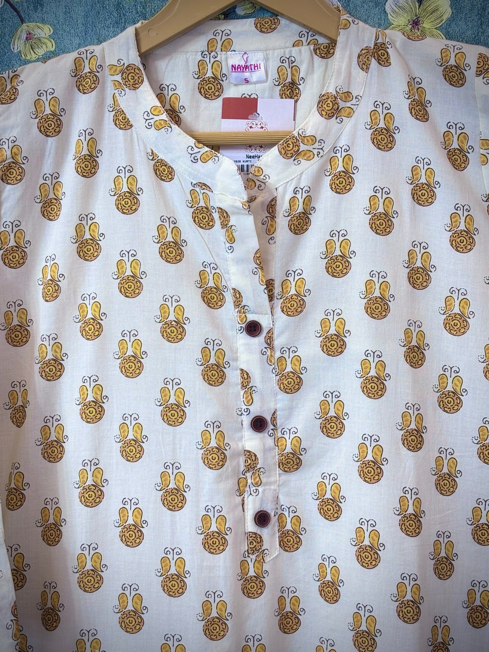 Cotton Kurti -Slitted and lining SFS007C S - Image 3