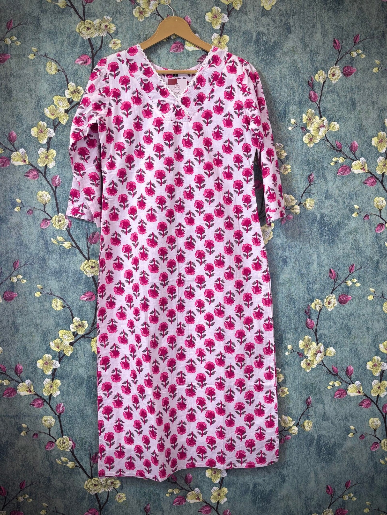 Cotton Kurti -Slitted and lining SFS017 XL