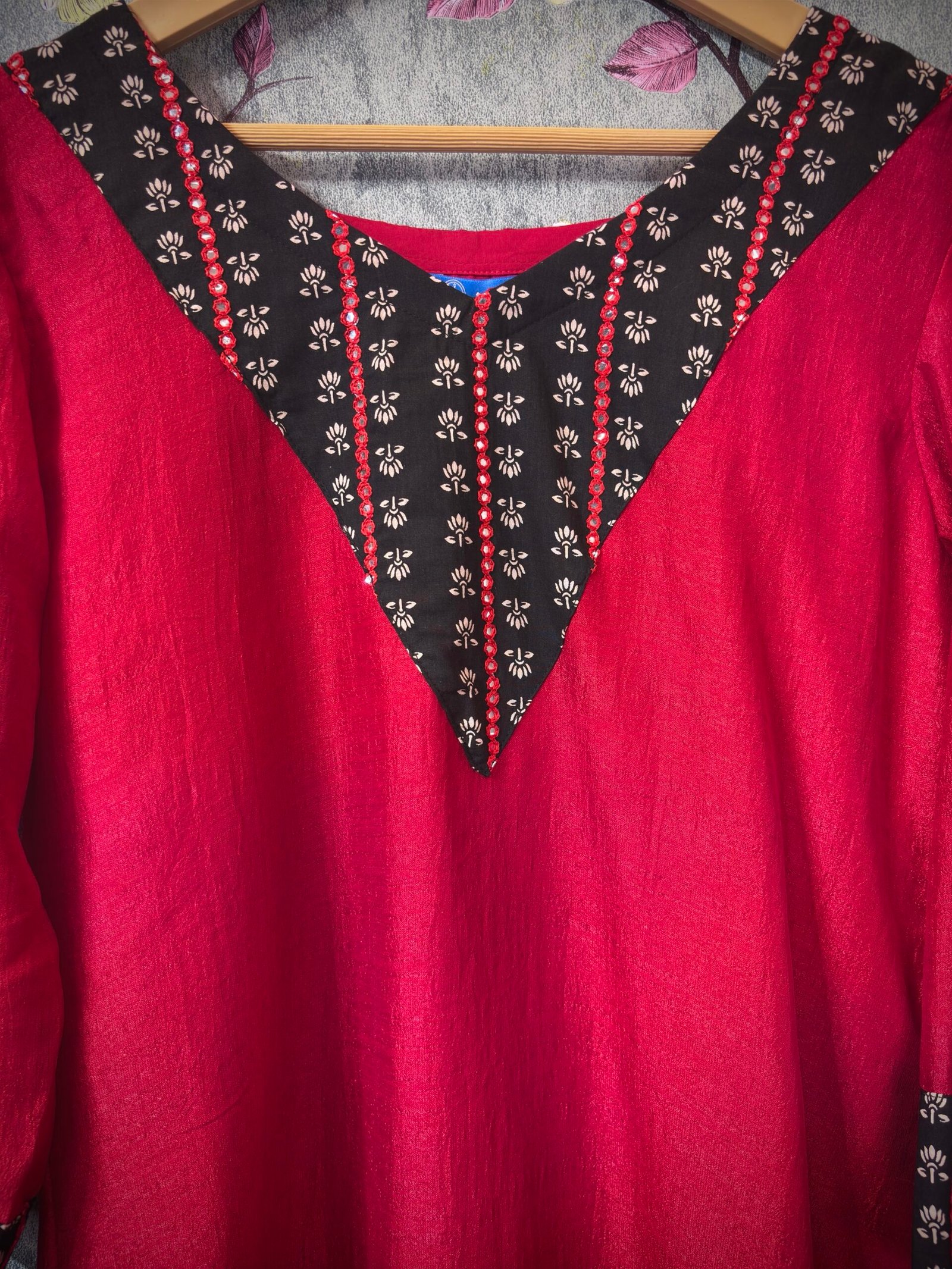 A line Vichithra silk Kurti -and lining SFS029 L - Image 3