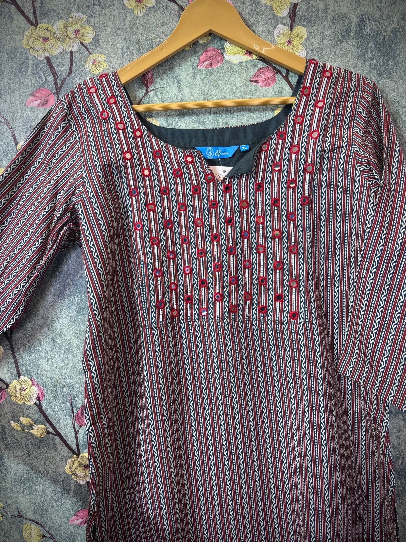 Cotton Kurti -Slitted and lining SFS033 XL - Image 2