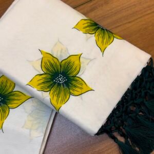 Floral Printed 2.80 mtr Cotton set mund with kunjalam
