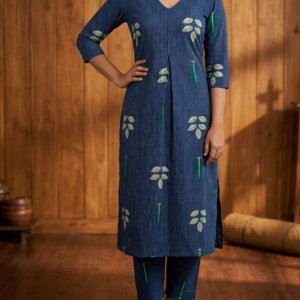 Women Cotton Co-Ord Set | Printed Cotton Kurti with Pant | Slitted Kurti Set with Lining