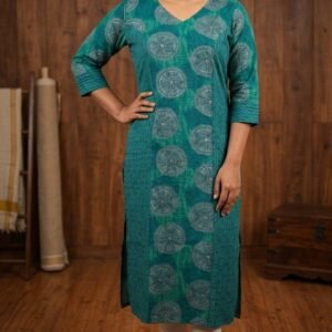 Women’s Rayon Kurti | 3/4 Sleeve | Side Slit | Printed Straight Fit Ethnic Wear