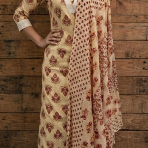 Pure Jaipur Cotton Top Bottom Dupatta Set for Women | Printed Ethnic Wear | Semi-Party & Party Wear
