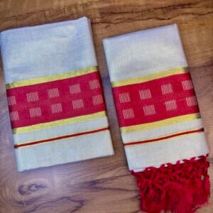 Premium Tissue Set Mundu (Mundum Neriyathum) – 2.80 Meter Copy