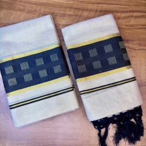 Premium Tissue Set Mundu (Mundum Neriyathum) – 2.80 Meter