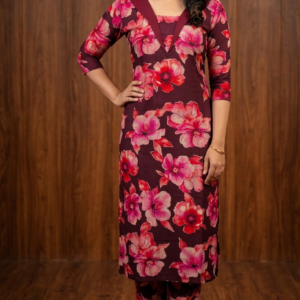 Co-ord Set Vertical fabric with bottom and top