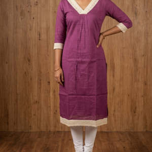 Premium Mull Cotton Kurta for Women | Soft & Breathable | Lace Detailed Elegant Kurti