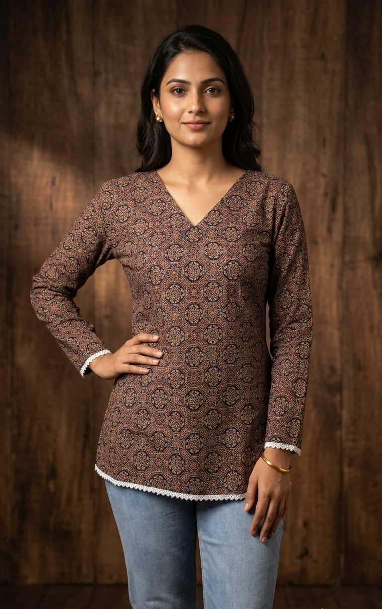 Classy Cotton Short Kurti for Everyday Elegance C